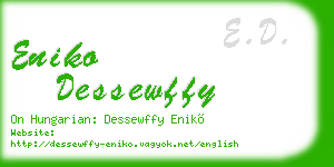eniko dessewffy business card